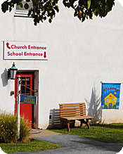 The main entrance at Zion Lutheran Preschool